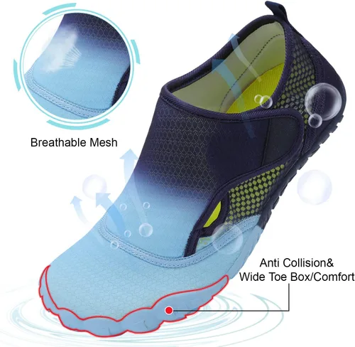 Vista 2 de Zapatos de agua para natación, para mujereshombres, de secado rápido, para playa, senderismo, buceo, navegación, río, deportes acuáticos al aire
