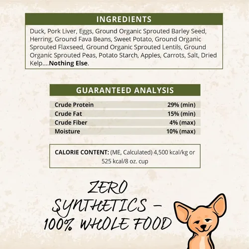 Vista 7 de Carna4 Comida para perros hecha a mano, 3 libras, pato