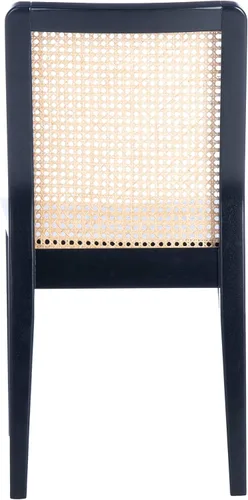Vista 5 de Safavieh Home Collection Benicio DCH1005C-SET2 Silla de comedor de ratán negro/natural (juego de 2)