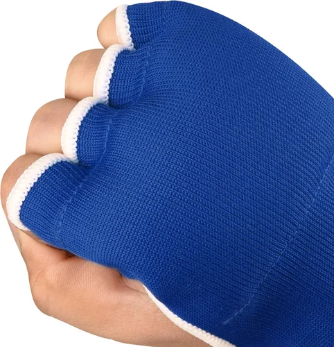 Vista 4 de FISTRAGE - Guantes de boxeo para boxeo, para puñetazos, elásticos acolchados debajo de las manoplas, soporte rápido de muñeca larga, protector