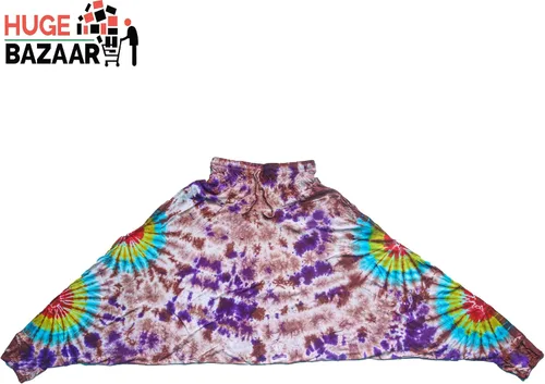 Vista 8 de Pantalones de yoga de teñido anudado para meditación, oraciones unisex por nepalí hecho a mano, tela auténtica Khaddar