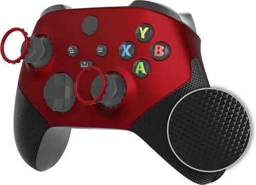 Vista 11 de eXtremeRate ASR versión Performance - Empuñaduras laterales de goma para Xbox Series X S, Chameleon Purple Blue Rediseñed Grip Handle Face Plate