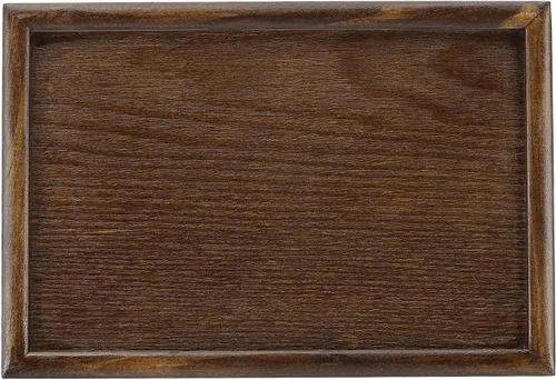 Vista 18 de Bandeja rectangular de madera para servir de madera, bandeja decorativa, 13.8 x 9.5 pulgadas, apta para decoración del hogar, cocina, mesa auxiliar