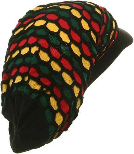 Vista 3 de Nuevo Sombrero Largo Rasta Miel Negro RGY, Miel Rasta