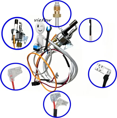 Vista 3 de 100112330 9007876 9007877 Conjunto piloto del calentador de agua Reemplazar el ensamblaje de termopila de gas Nat, compatible con piezas
