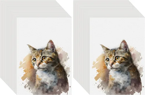 Vista 13 de 100PCS 2.5x3.5 Watercolor Paper Bulk, 140lb/300g Cold Press Thick Water Color Paper Pad for Child Adult, White Art Paper for Drawing Painting