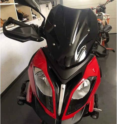 Vista 3 de GLoyer Motorcycle Windshield Windscreen Compatible with BMW S1000XR S 1000 XR K49 2015 2016 2017 2018 2019 Wind Screen Deflectors Windshield Black