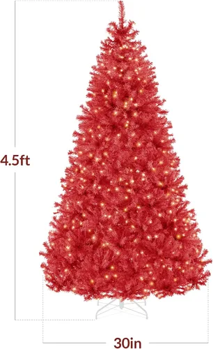Vista 72 de Best Choice Products Árbol de Navidad azul bebé preiluminado de 6 pies, decoración navideña artificial completa con 947 puntas de rama, 250 luces