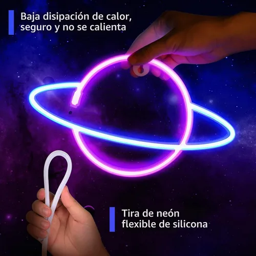 Vista 2 de Letreros de neón para decoración de pared, 3 luces LED de neón
