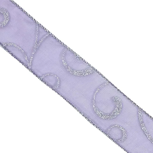 Vista 3 de Morex Ribbon Cintas transparentes con purpurina con espiral, cinta navideña para manualidades y decoraciones de Navidad, envoltura de regalos, 1.5