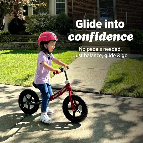 Vista 2 de Radio Flyer Air Ride Balance Bike, for Kids Ages 1.5-5 Rosa - Nuevo