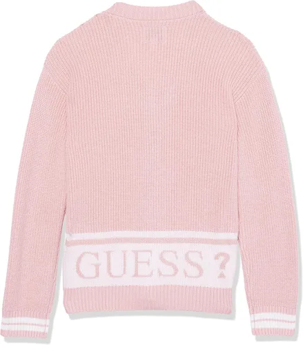 Vista 2 de GUESS Cárdigan de manga larga con logotipo de lana para niña