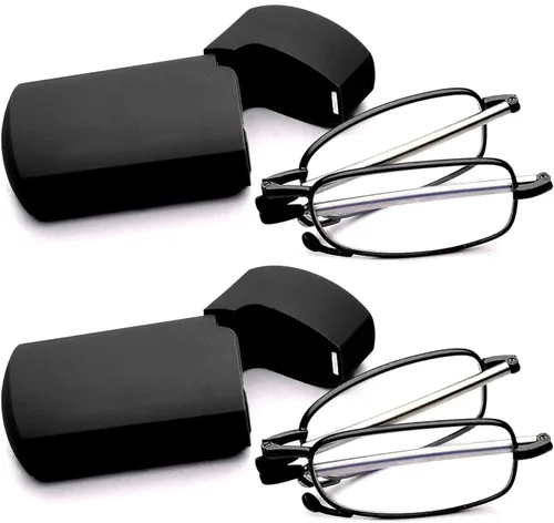 Vista 9 de GOOSEN Reading Glasses Men Women, Pocket Wallet Purse Compact Hard Cases Folding Readers, Blue light Glasses Spring Hinge