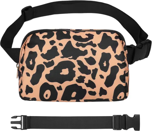 Vista 6 de VOROLO Fanny Pack For Women And Men Black with rope Negro