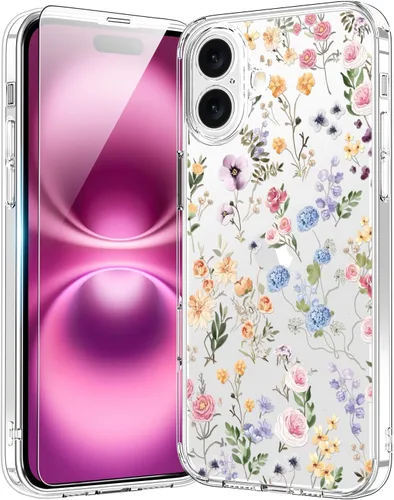 Vista 79 de bicol - Funda protectora a prueba de golpes para iPhone 15 Plus, funda delgada de acrílico transparente y diseños modernos para niña y mujer, 6.7