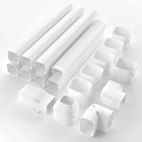 Vista 12 de 3'' 22.5Ft Mini Split Line Set Cover Kit for Minisplit Ductless Linset Air Conditioners and Heat Pumps, Central AC Decorative Upgraded UV-Proof Brown