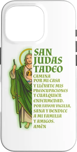 Vista 20 de Funda para iPhone 16 San Judas Tadeo con Oración