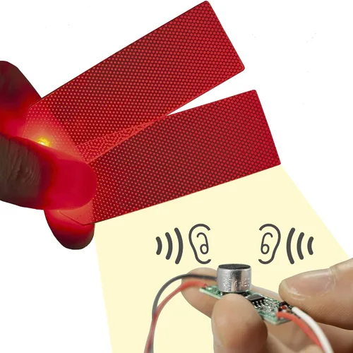 Vista 13 de Luces LED [Con detección de voz] para decoración de casco flexible, kit de bricolaje para cosplay, superhéroe RGB, para hombres, regalos - Luces Voz