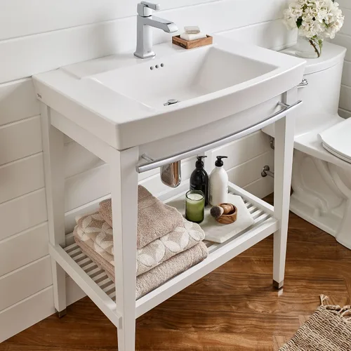 Vista 7 de American Standard 9039030.020 Townsend - Lavabo de 30 pulgadas, color blanco