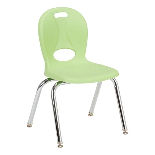 Vista 12 de Learniture Structure Series - Sillas escolares apilables con asientos contorneados, sillas apilables de plástico de alta resistencia, 14 pulgadas