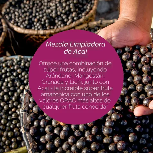 Vista 3 de Nutrición Aplicada ACAI Berry Cleanse TABS Tamaño: 56 Bloating & Digestive Support Acai Berry + Milk Thistle 14-Day Program &