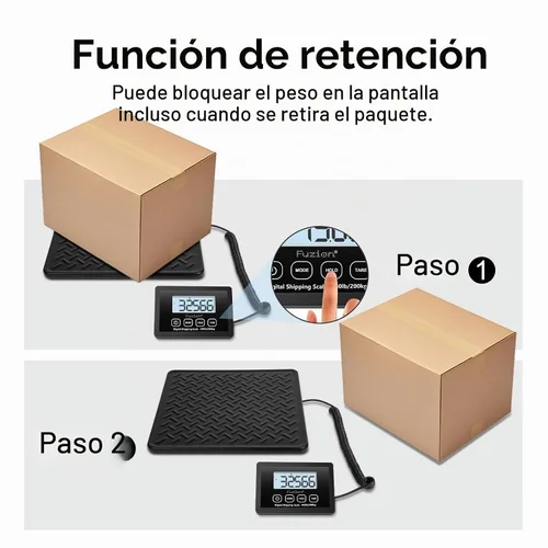 Vista 6 de Fuzion Balanza de Envío, Balanza Digital Postal de Alta Precisión de 440LB x 10g, Plataforma de Aleación de Acero Duradera, Balanza de Alta