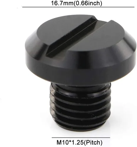Vista 6 de Xitomer 4 tapones para agujeros de espejo M10x1.25, aptos para Z125/Z400/FZ-07 MT-07 / FZ-09 MT-09, CRF250L/CB1000R, SV650 / KLR 650, CNC de aluminio
