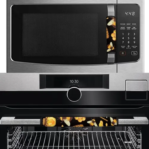 Vista 3 de Horeset Daisy Bee Honey - Juego de 4 fundas para manijas de puerta de refrigerador, fundas para manija de horno, lindas manijas de decoración