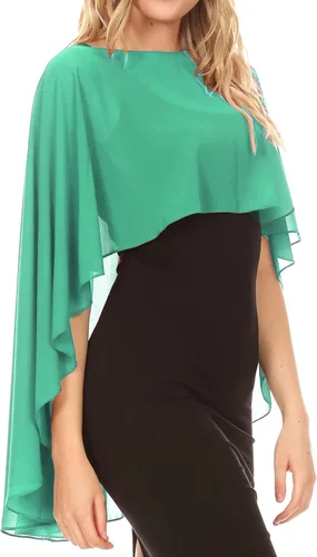 Vista 4 de Sakkas Anya - Capa de gasa suave para mujer, para boda, dama de honor, novia, bolero