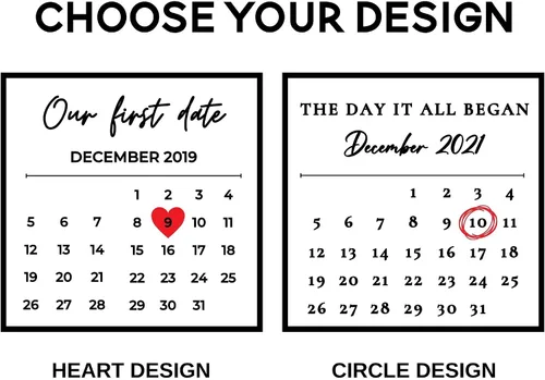 Vista 4 de Regalo de Calendario Personalizado - Recuerdo Romántico, Regalos de Boda, Regalo para Él, Regalo de Aniversario, Regalo para Parejas, Regalos
