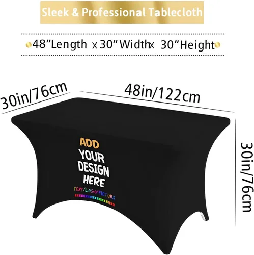 Vista 3 de wxyzdq Mantel personalizado con logo de empresa, diseño de mantel personalizado con tu imagen y texto, nombre personalizado, alta elasticidad