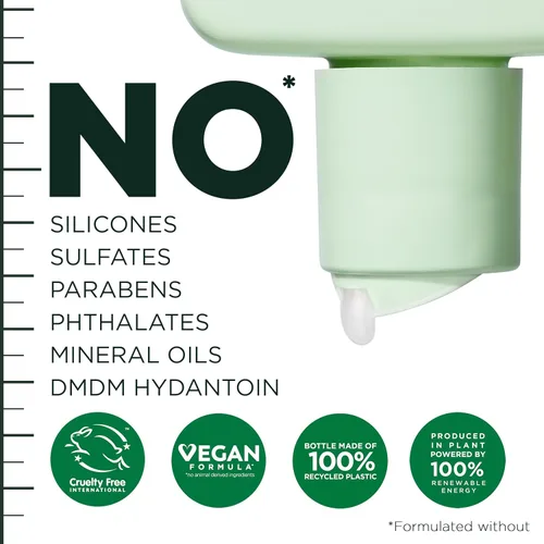 Vista 6 de Garnier Fructis Hair Filler Champú reparador de humedad, champú sin sulfato para cabello rizado y ondulado con ácido hialurónico, 10.1 onzas