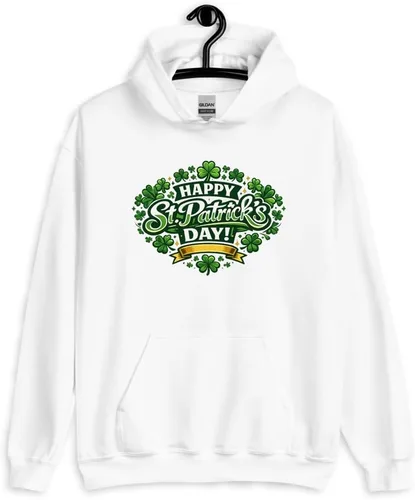 Vista 5 de Maydear Sudadera con capucha para hombre y mujer, diseño de trébol de la suerte