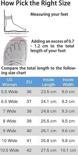 Vista 6 de WHITIN Women's Wide Minimalist Barefoot Shoes Zero Drop Sole