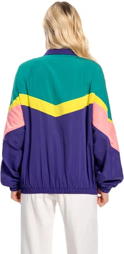 Vista 3 de Chaqueta rompevientos de los años 80 y 90 para mujer, chaqueta neón Verde