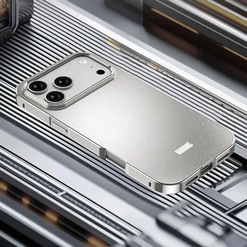 Vista 2 de Funda a prueba de golpes para iPhone 17 Pro Max /17 Pro/Air/17, cubierta de bisel de metal con bordes elevados, carcasa protectora resistente a