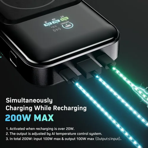 Vista 6 de DENVIX PowerX Power Bank Deluxe Jimmy Butler Limited Edition, 250 W 4 en 1 25,000 mAh cargador portátil para portátil (91.25 Wh) con carga