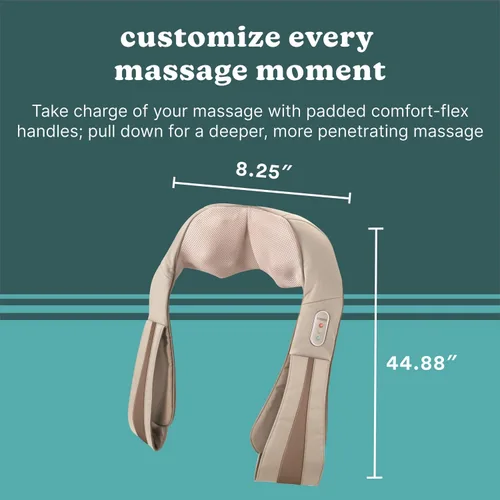 Vista 7 de HoMedics Masajeador Shiatsu Deluxe para Cuello y Hombros con Calor, 3 Velocidades, Cambia de Dirección, Amasamiento Muscular para Espalda y Piernas