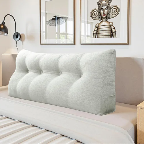 Vista 11 de Almohada de Cuña para Cabecero - Almohada Triangular para Cabecero de Cama, Almohada de Cuña para Descanso en la Cama, para Sentarse en la Cama