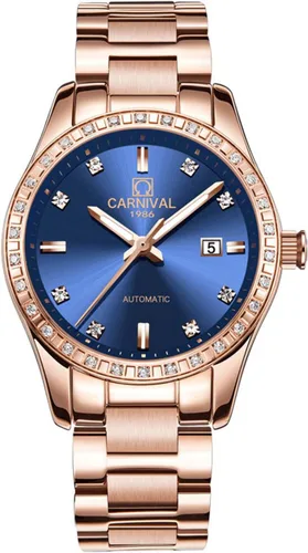 Vista 6 de LOREO Women's Automatic Watch Diamond-Accented Dress Watch for Women Self-Winding Mechanical Watch with Sapphire Crystal Stainless Steel Two-Tone
