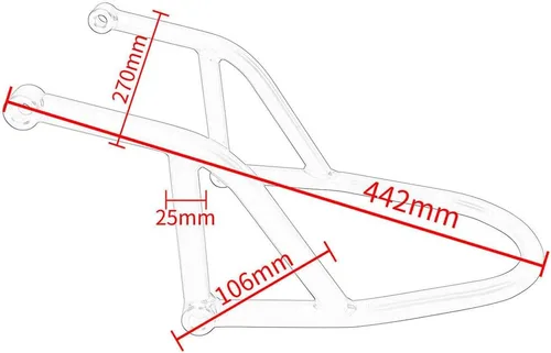 Vista 2 de Respaldo trasero del pasajero de la motocicleta Sissy Bar corto