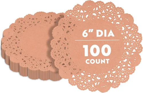 Vista 80 de Restaurantware Pastry Tek Blondas de Encaje de 4 x 4 Pulgadas 100 Vajilla Decorativa - Blondas de Mesa Desechables Redondas de Papel Negro