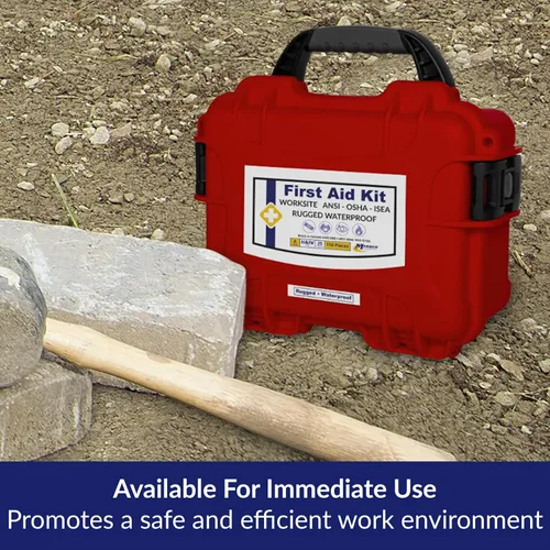 Vista 7 de Worksite OSHA 2021Class A Kit de primeros auxilios – Funda resistente e impermeable ANSI Tipo II y IV – Negocios, Oficina, Trabajo, Construcción