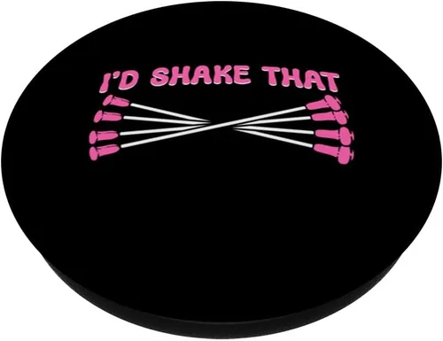 Vista 2 de I'd Shake That. Majorette Twirler Baton Twirling PopSockets Standard PopGrip