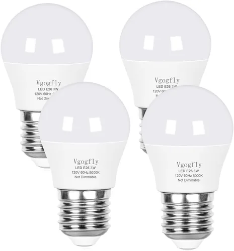 Vista 15 de Vgogfly Bombilla de baja potencia de 1.5 W, equivalente a 15 W, 2700 K, blanco suave A15, luz nocturna de base E26 para dormitorio, cuarto de bebé