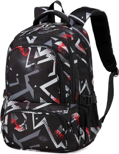 Vista 9 de BLUEFAIRY Mochilas para niños y niñas, bolsas de escuela primaria, bonitas bolsas de libros, A-gris, L, Moda