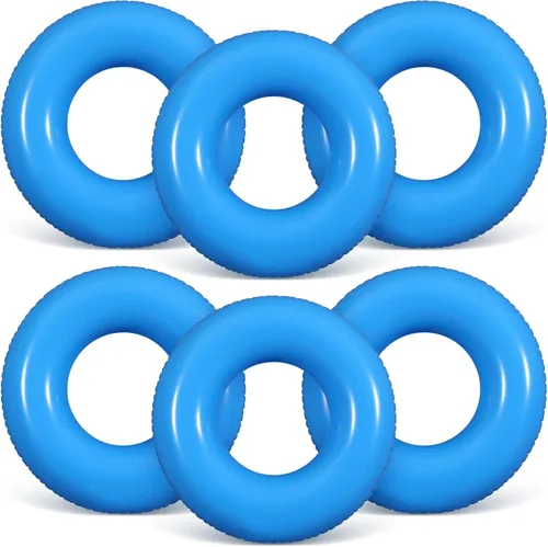Vista 27 de JellyArch 6 piezas de flotadores inflables para piscina de 28 pulgadas, tubo de natación a granel para adultos, flotadores de piscina