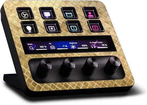 Vista 22 de MightySkins - Piel de fibra de carbono compatible con Elgato Stream Deck + madera gris Acabado de fibra de carbono texturizado protector