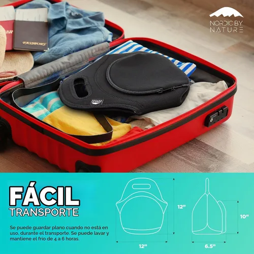 Vista 5 de Nordic By Nature Loncheras para mujeres y loncheras para niños, lonchera aislada de alta calidad, neopreno extra grueso, sensación de algodón suave