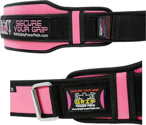 Vista 6 de Grip Power Pads Cinturón de levantamiento de pesas para mujer, gimnasio, fitness, sentadillas de culturismo, estocadas, peso muerto, levantamiento